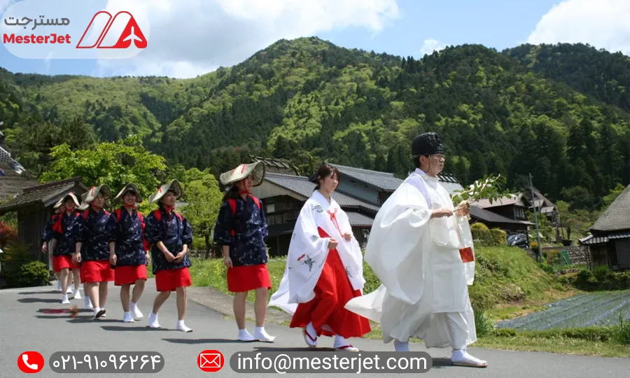 مراسم کاشت برنج ژاپن